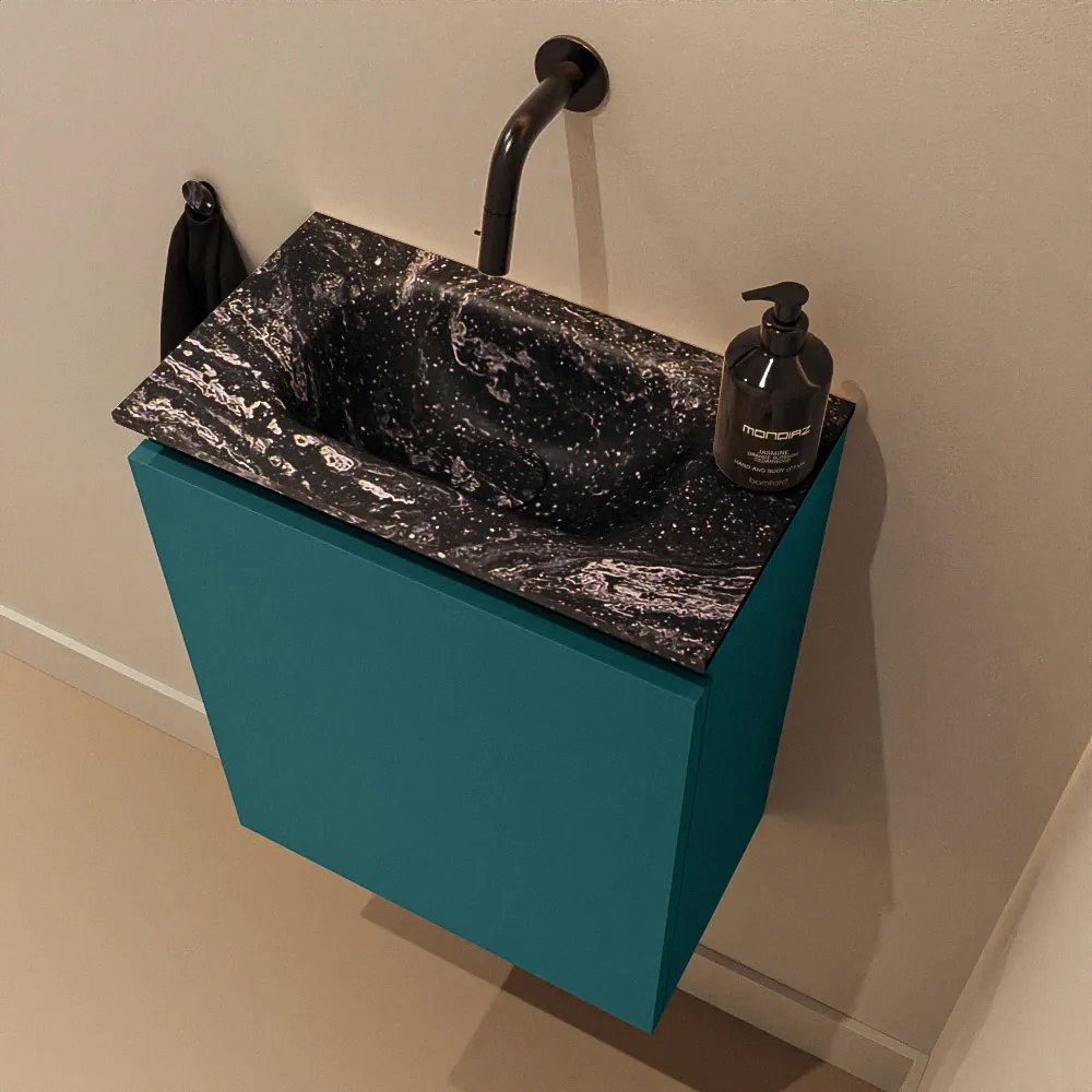 Mondiaz Ture DLux toiletmeubel 40cm smag met wastafel lava midden zonder kraangat