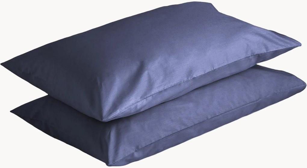 Katoenen perkal kussenslopen Blueberry, 2-delig