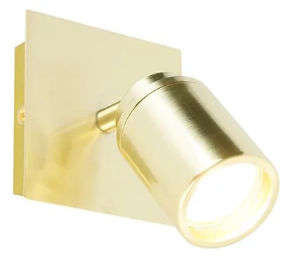 Moderne badkamer Spot / Opbouwspot / Plafondspot messing vierkant IP44 - Ducha Modern GU10 IP44 Lamp
