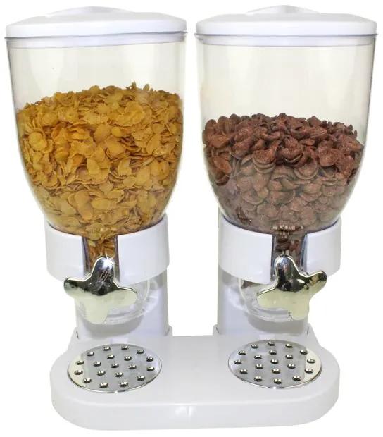 Cornflakes Dispenser - 2 Dispensers - 41 x 32 5 x 19 cm - Wit