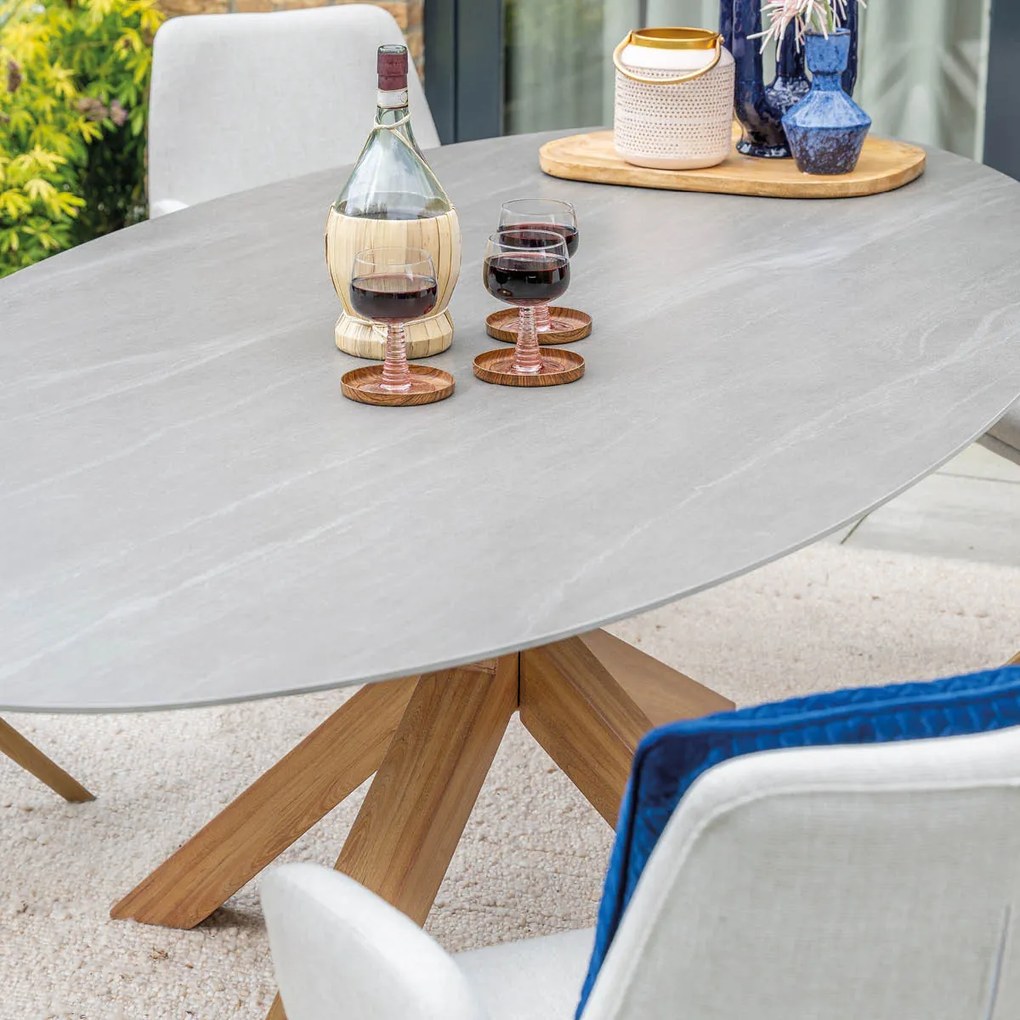 Garden Impressions Amalia tuinset draaibaar 7-delig - Scot tuintafel 230x115 cm