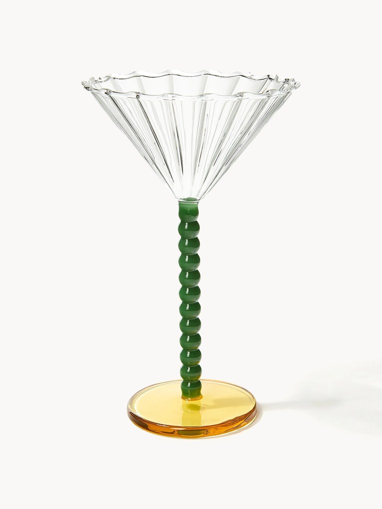 Martiniglaasjes Perle van borosilicaatglas, 2-delig