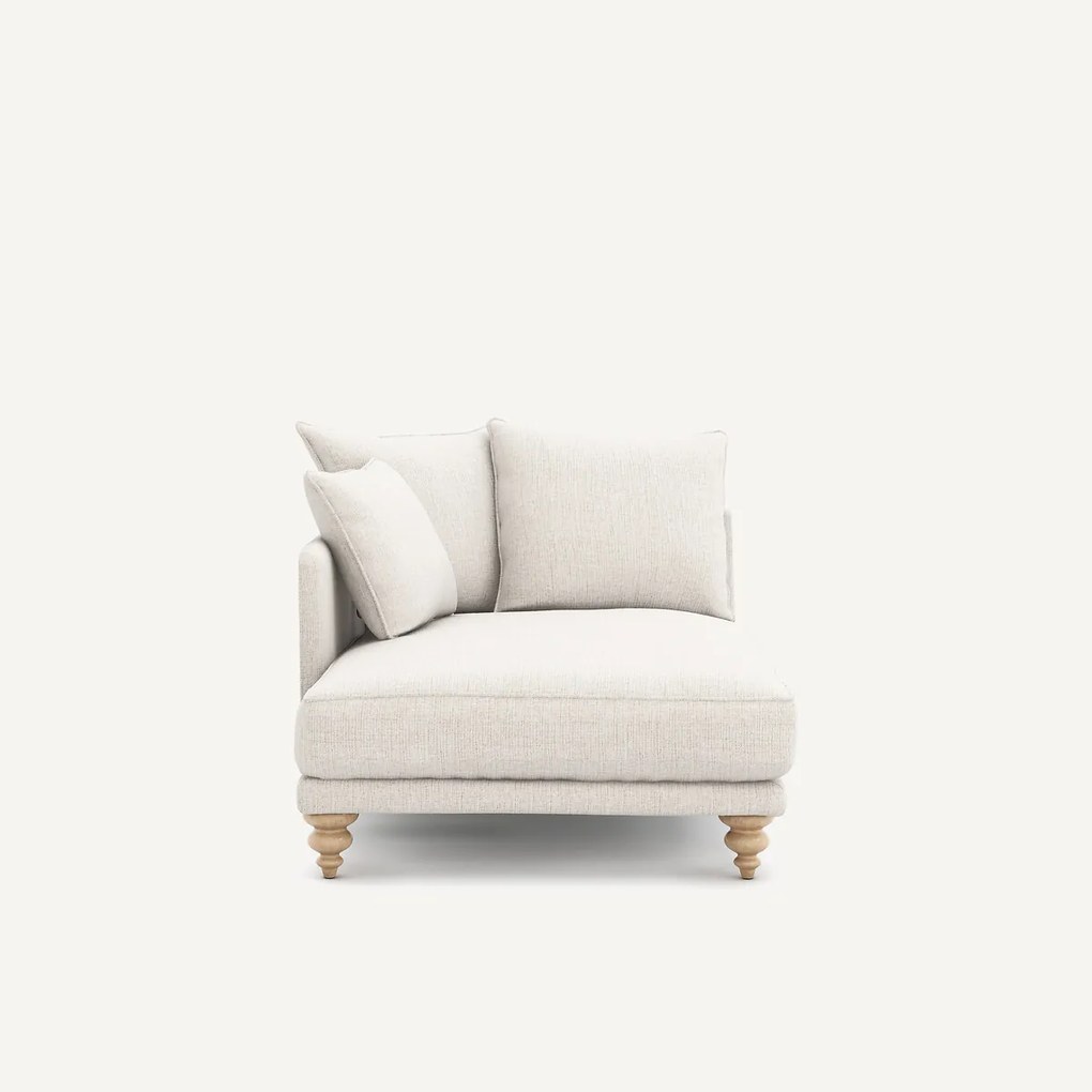Chaise longue in jaspé stof, LAZARE