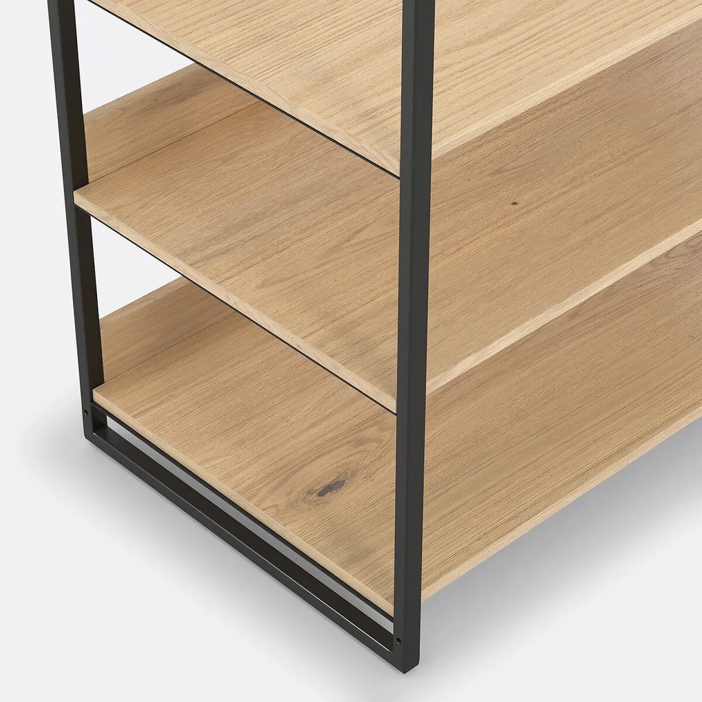 Grote module met 3 legplanken en 1 hangstaaf, HIBA