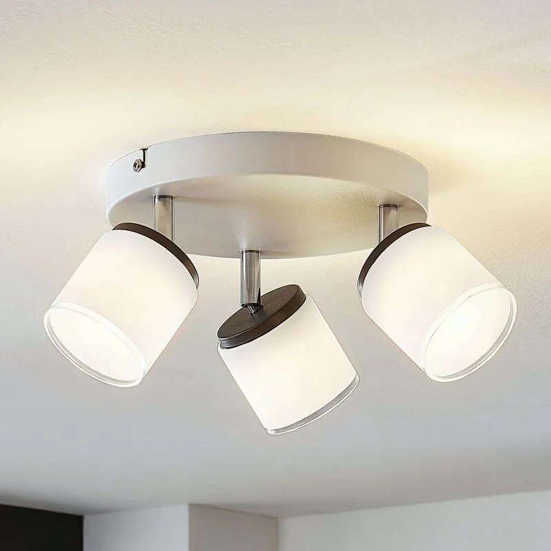 LED plafondspot Futura, 3-lamps, rond