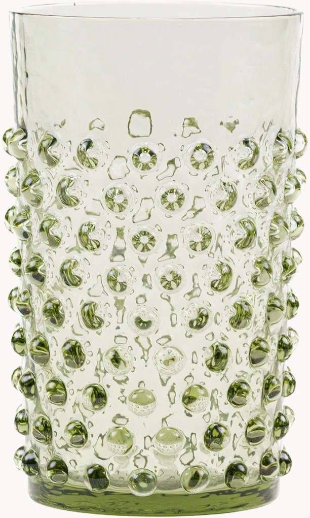Mondgeblazen tumbler Opaline Hobnail, 6-delig