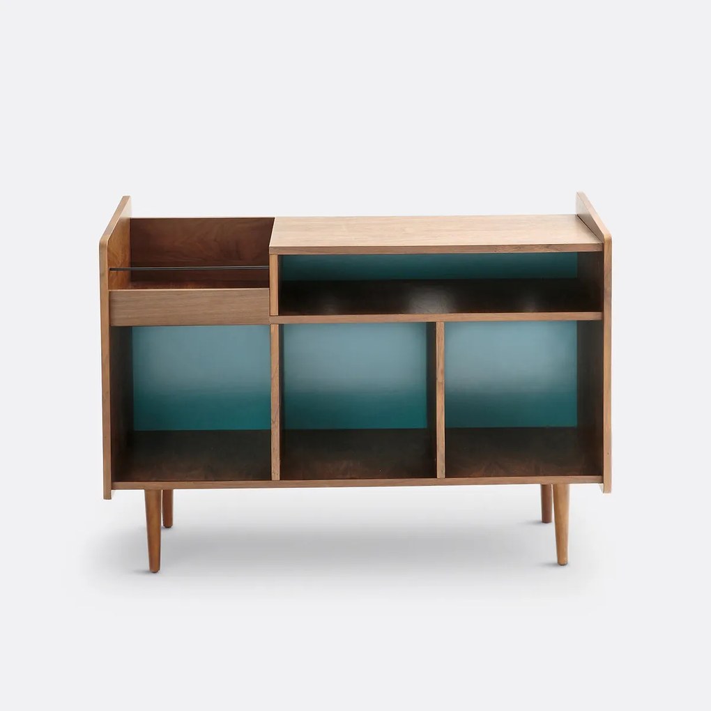 Vintage meubel voor vinylplaten, Ronda