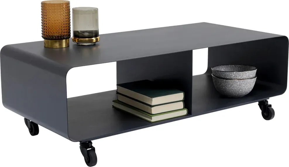 Verrijdbaar Tv-meubel Donkergrijs - 90x42x30cm.