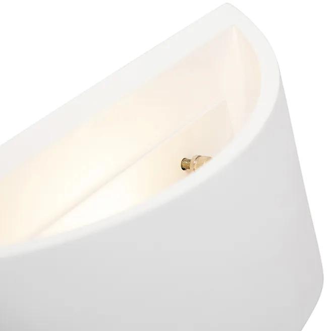 Moderne wandlamp wit 20 cm - Tum Modern G9 rond Binnenverlichting Gips Lamp