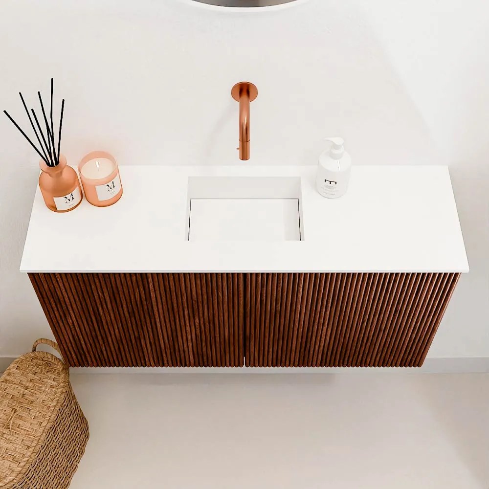Mondiaz Joya 80cm toiletmeubel ruby met wastafel faye midden zonder kraangat talc
