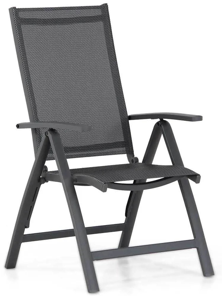 Tuinset 4 personen 85 cm Aluminium/textileen Grijs Presto Vasto/Venustas