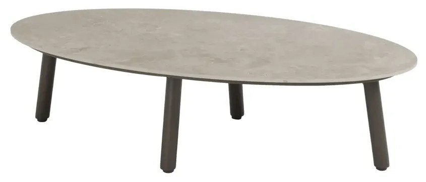 Taste by 4 Seasons Salute set loungetafels amber met keramische bladen Ø 60 en 120 x 65 cm Loungetafel   beige weerbestendig