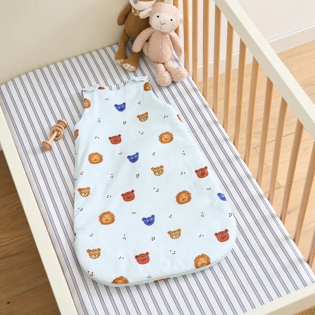 Omkeerbare katoenen perkal slaapzak, dierenprint, PETITE SAVANE