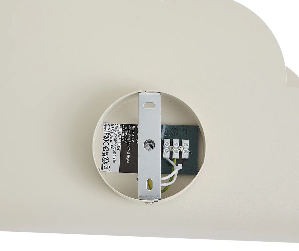 Kinder wandlamp beige wolk met zon - Cloudy