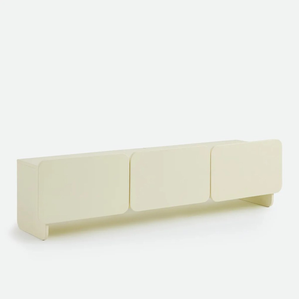 Gelakt hifi tv-meubel, 3 deuren, breedte 170 cm, CESCO