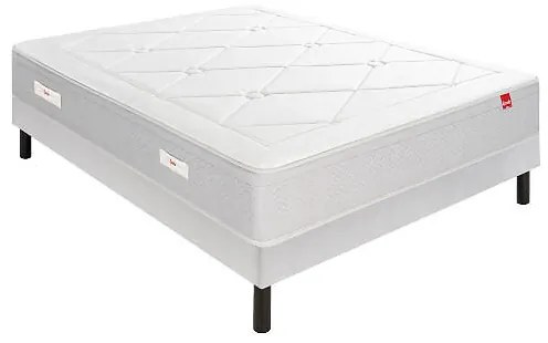 Ensemble matras met veren L'Échappée + lattenbodem