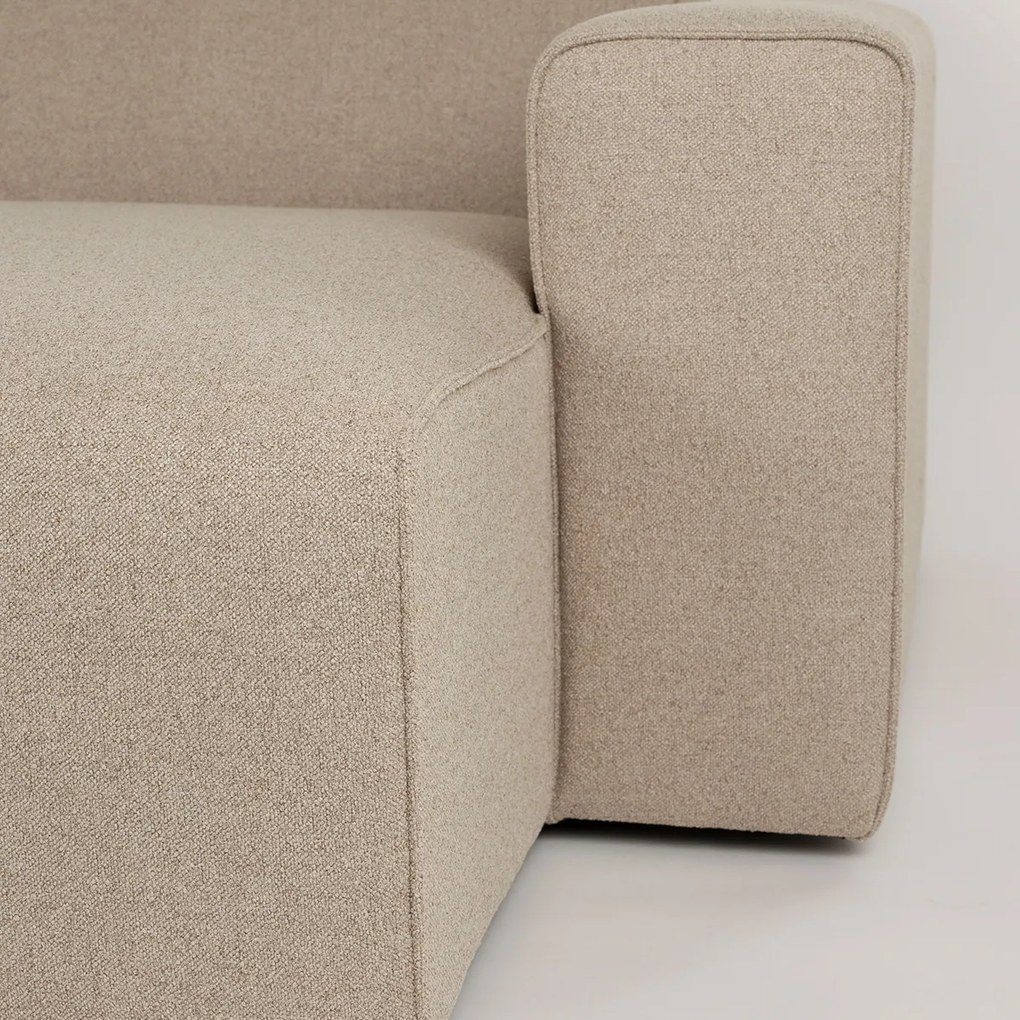 Zuiver Milka Cappuccino Kleine Bank Met Chaise Longue Rechts Cappuccino