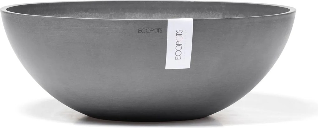 Ecopots bloempot Vienna 50- Rond - Grey - Diameter 50,4 x H18,5 cm