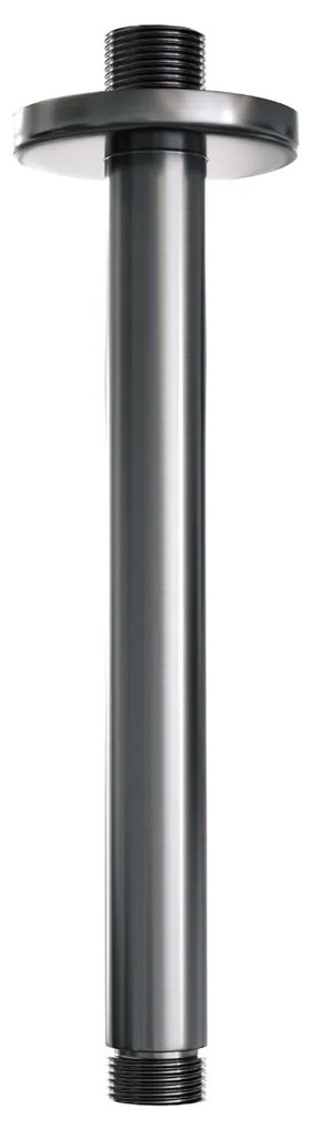 Brauer Gunmetal Edition thermostatische inbouw regendouche met 3 standen handdouche, plafondarm, glijstang en hoofddouche 20cm set 71 gunmetal geborsteld PVD