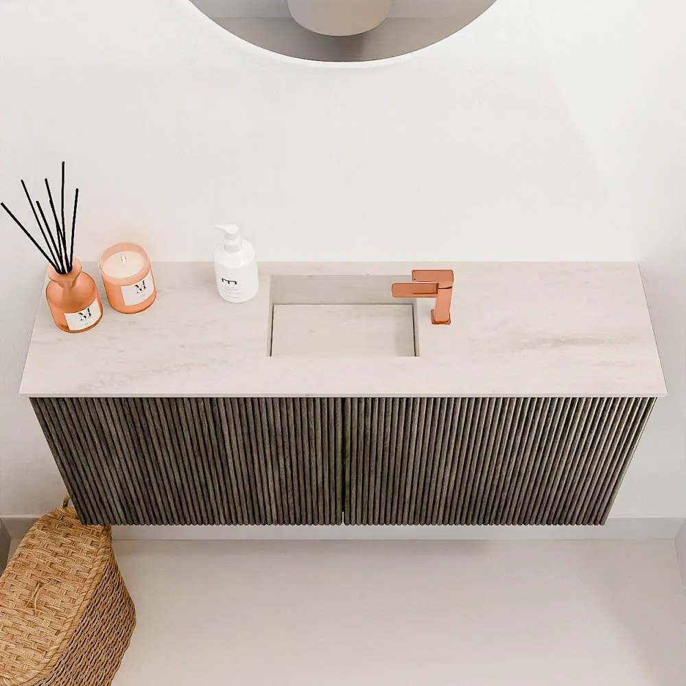 Mondiaz Joya DLux 90cm toiletmeubel shadow met wastafel faye midden 1 kraangat meli