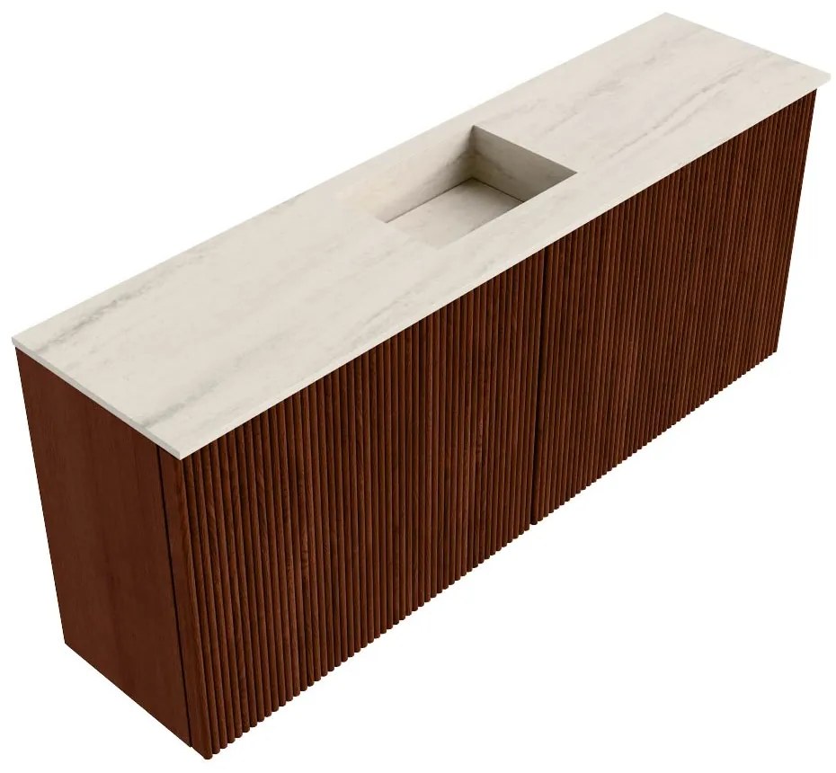 Mondiaz Joya DLux 100cm toiletmeubel ruby met wastafel faye midden zonder kraangat meli
