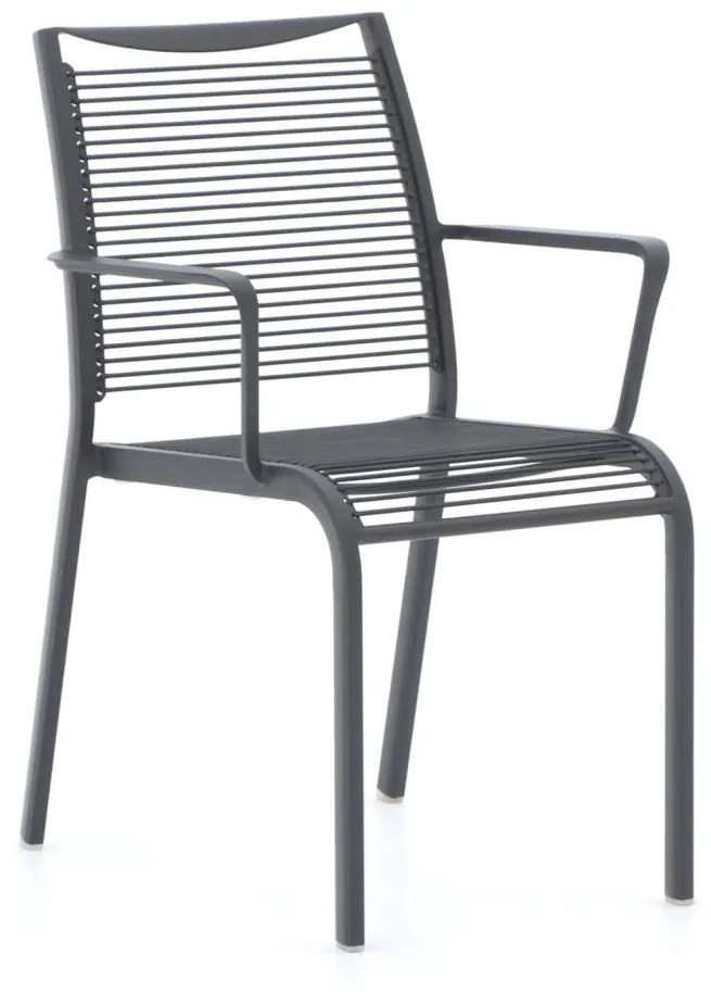 Dining tuinstoel | Apple Bee Hawaii | Aluminium | Grijs | Stapelbaar | Kees Smit Tuinmeubelen