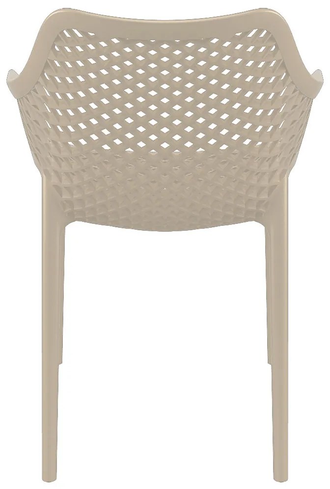 Garden Impressions Air XL tuinset 5-delig taupe - Mina tuintafel 90x90 cm