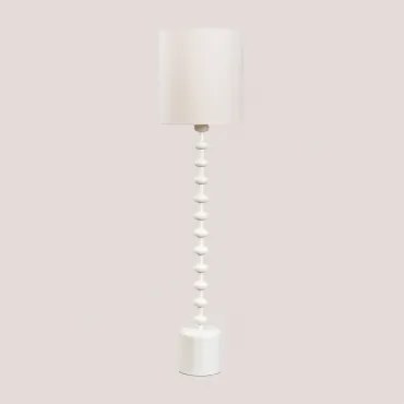 Alieta Vloerlamp Van Linnen Gardenia Wit - Sklum