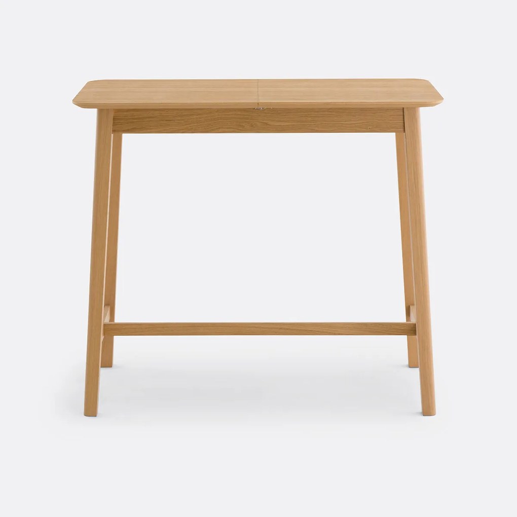 Uitschuifbare hoge tafel in fineereik, Lombard