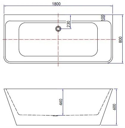 Best Design Silmo vrijstaand back to wall bad