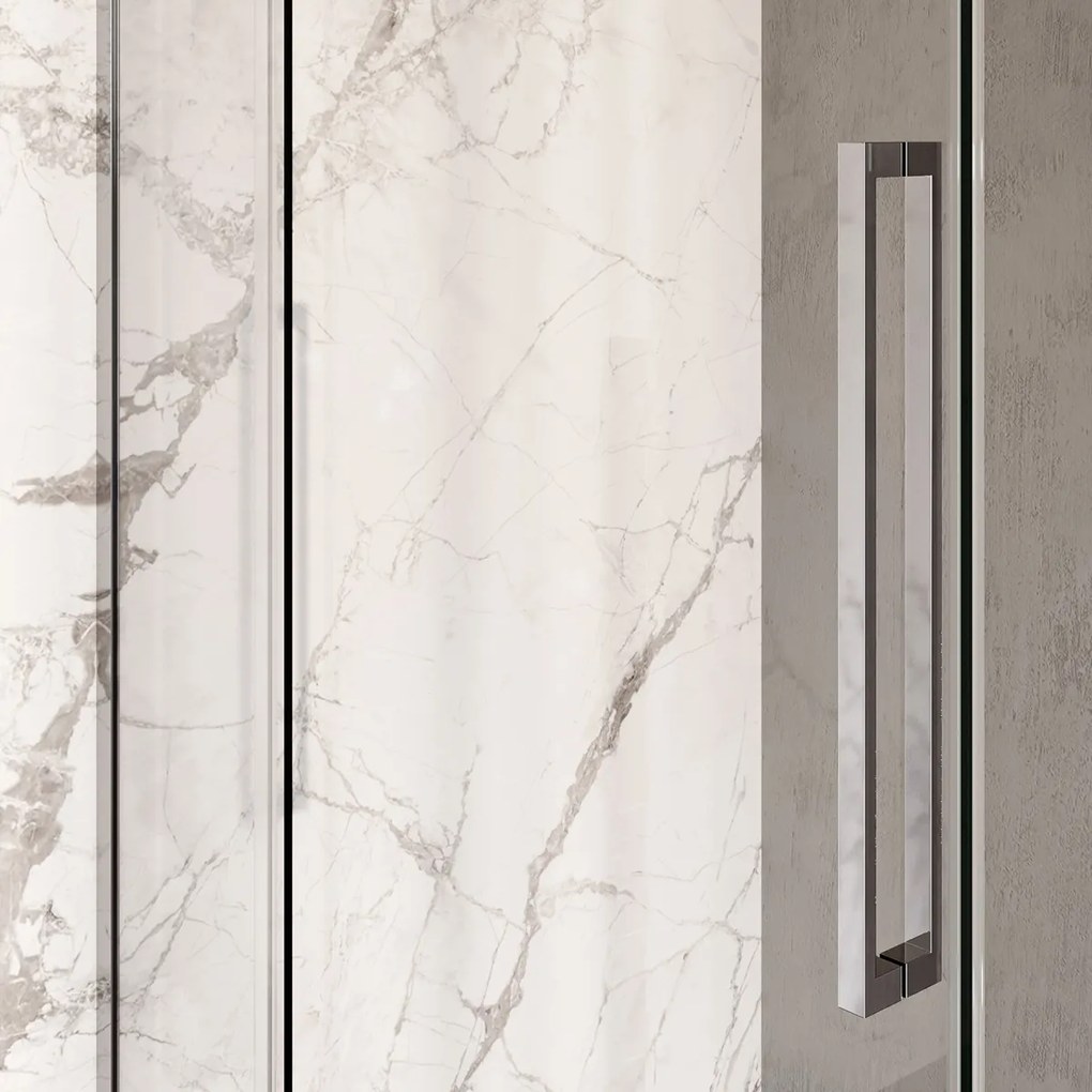 Brauer Stellar douchecabine met draaideur 100x80cm chroom