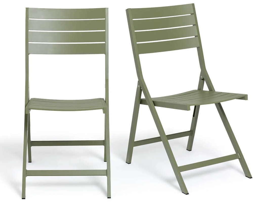 Set van 2 stoelen in aluminium, Zapy