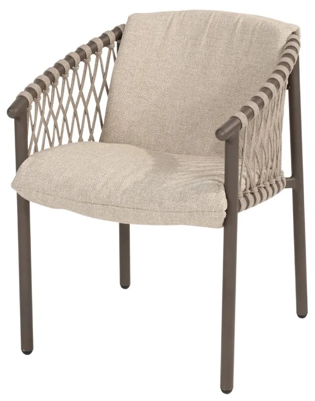 4 Seasons Outdoor Allora dining chair terre  Tuinstoel    bruin weerbestendig