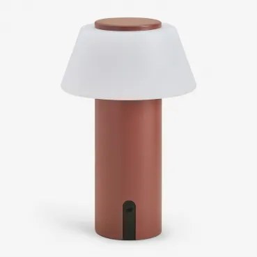 Draadloze Led-tafellamp Van Ijzer Socotra Terracota - Sklum