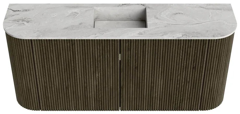 Mondiaz Joya DLux 95cm toiletmeubel ronding links/rechts shadow met wastafel faye midden 1 kraangat glace