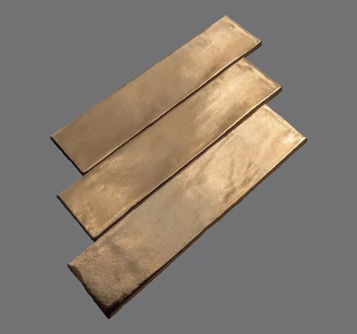 Wandtegel 7.5x30 Cm Martini Goud RBT42