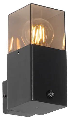 Buiten wandlamp zwart IP44 met schemerschakelaar - Denmark