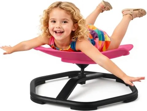 VEVOR Kinderdraaistoel, Sensorische Draaistoel in Olifantvorm, Draagvermogen 100 kg, Sensorisch Speelgoed met Antislip Metalen Voet, Bevordert Coördinatie, Balans en Concentratie, Rood