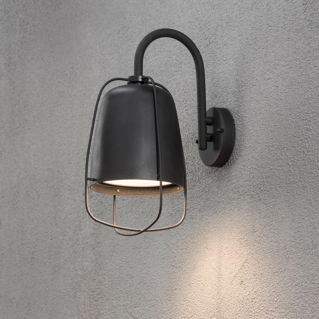 Konstsmide Buitenlamp 'Perugia' Wandlamp, E27 max 60W / 230V, kleur Zwart