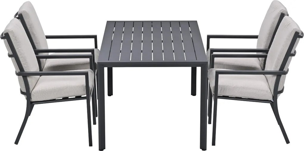 Garden Impressions Senja tuinset 5-delig desert sand - Kasper tuintafel 160x90 cm