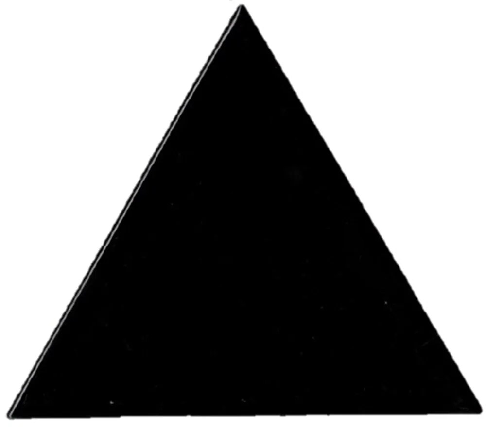 Terre d'Azur Cima wandtegel driehoek 11x13cm zwart glans