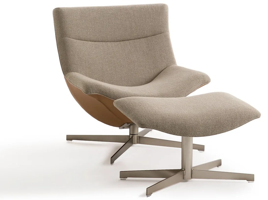 Draaiende relax fauteuil relax en voetensteun, Wesley