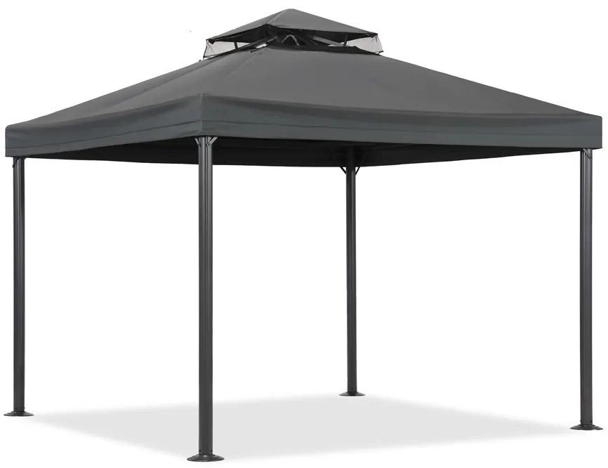Antraciet tuinpaviljoen Valencia 3x3 m Tuinpunt
