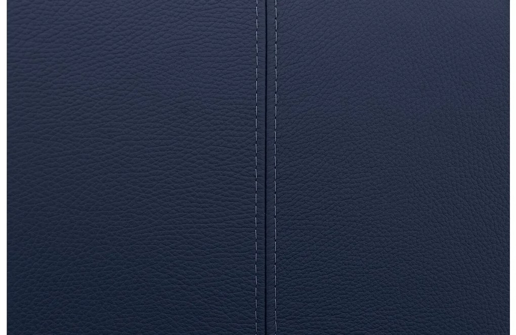 Goossens Eetkamerstoel Funk RVS Poten blauw leer met armleuning en Transparant skater wiel met rvs kapmet wielen, modern design