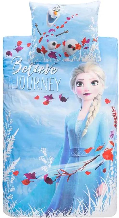 Comfort dekbedovertrek Disney Frozen - lichtblauw - 140x200 cm - Leen Bakker
