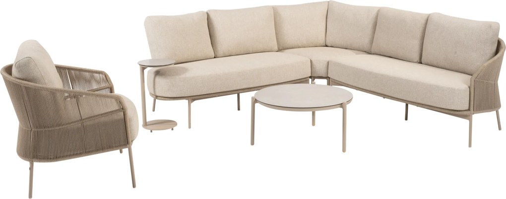 Vic Florence hoek loungeset 6 delig keramiek latte Taste 4SO