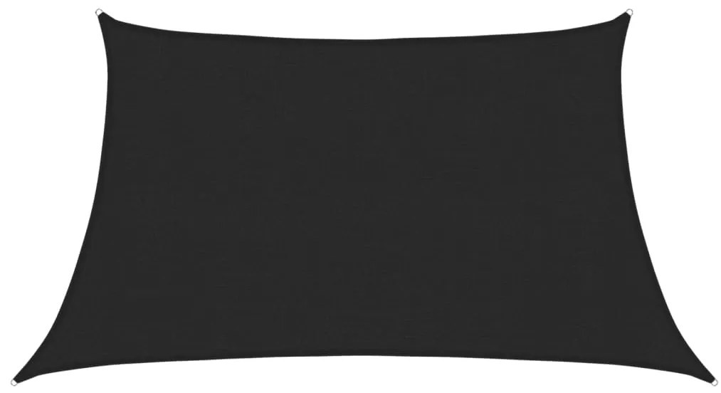 vidaXL Zonnezeil 160 g/m² 3/4x2 m HDPE zwart