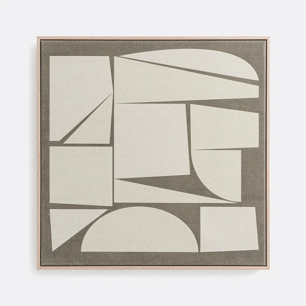 Ingelijste canvas in linnen, Delya