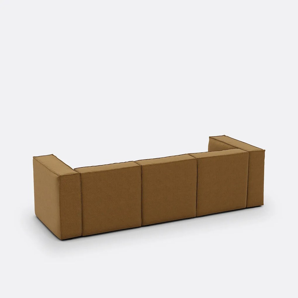 Modulaire bank, 3-zit, in structuurstof, Seven