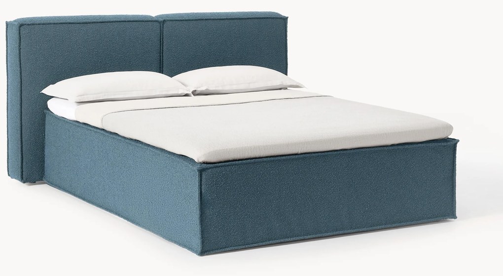 Bouclé boxspring bed Lennon